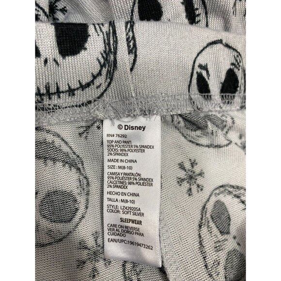 Disney Nightmare Before Christmas Women Gray Jack Skellington Joggers PJ Pants - Picture 6 of 7